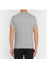 T-shirt à col rond gris Prada