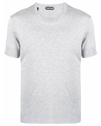 T-shirt à col rond gris Tom Ford