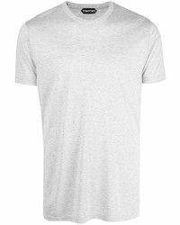 T-shirt à col rond gris Tom Ford