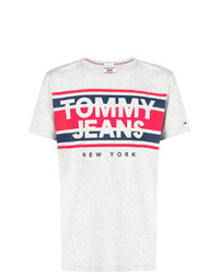 T-shirt à col rond gris Tommy Jeans