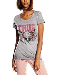 T-shirt à col rond gris True Religion