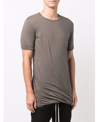 T-shirt à col rond gris Rick Owens