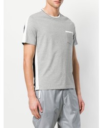 T-shirt à col rond gris Thom Browne