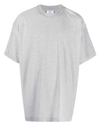 T-shirt à col rond gris Vetements