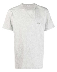 T-shirt à col rond gris Woolrich