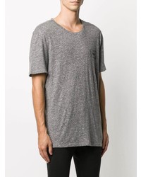 T-shirt à col rond gris Zadig & Voltaire