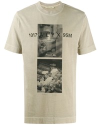 T-shirt à col rond imprimé beige 1017 Alyx 9Sm