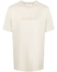 T-shirt à col rond imprimé beige 1017 Alyx 9Sm