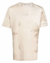 T-shirt à col rond imprimé beige 1017 Alyx 9Sm