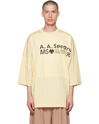 T-shirt à col rond imprimé beige A. A. Spectrum