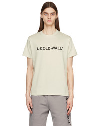 T-shirt à col rond imprimé beige A-Cold-Wall*