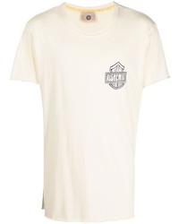 T-shirt à col rond imprimé beige Alchemist