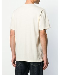 T-shirt à col rond imprimé beige Loewe