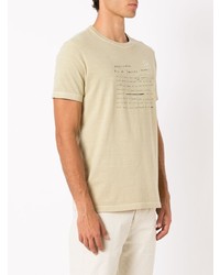 T-shirt à col rond imprimé beige OSKLEN