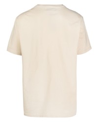 T-shirt à col rond imprimé beige Koché