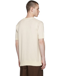 T-shirt à col rond imprimé beige UNIFORME