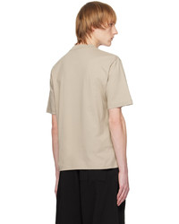 T-shirt à col rond imprimé beige Jacquemus