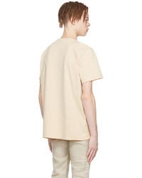 T-shirt à col rond imprimé beige Nudie Jeans