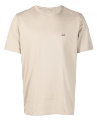 T-shirt à col rond imprimé beige C.P. Company