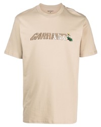 T-shirt à col rond imprimé beige Carhartt WIP