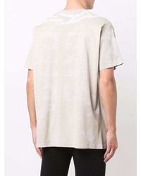 T-shirt à col rond imprimé beige Givenchy