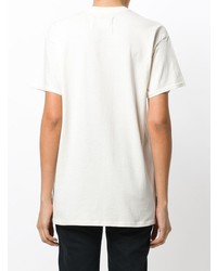 T-shirt à col rond imprimé beige Bad Deal