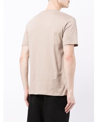 T-shirt à col rond imprimé beige Soulland