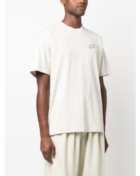 T-shirt à col rond imprimé beige Nike