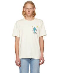 T-shirt à col rond imprimé beige Converse