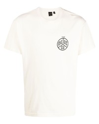 T-shirt à col rond imprimé beige Deus Ex Machina