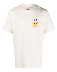 T-shirt à col rond imprimé beige Deus Ex Machina
