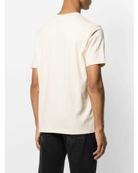 T-shirt à col rond imprimé beige Junya Watanabe