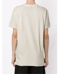 T-shirt à col rond imprimé beige OSKLEN