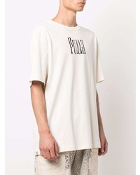 T-shirt à col rond imprimé beige Puma