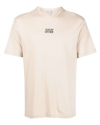 T-shirt à col rond imprimé beige Each X Other