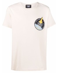 T-shirt à col rond imprimé beige Enterprise Japan