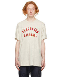 T-shirt à col rond imprimé beige Fear Of God