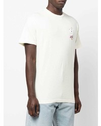 T-shirt à col rond imprimé beige RIPNDIP