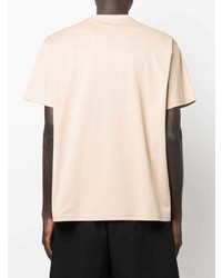 T-shirt à col rond imprimé beige Burberry