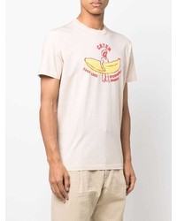 T-shirt à col rond imprimé beige DSQUARED2