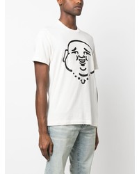 T-shirt à col rond imprimé beige True Religion