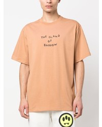T-shirt à col rond imprimé beige BARROW