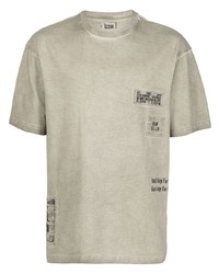 T-shirt à col rond imprimé beige Izzue