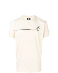 T-shirt à col rond imprimé beige Kappa Kontroll