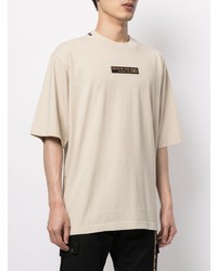 T-shirt à col rond imprimé beige Dolce & Gabbana