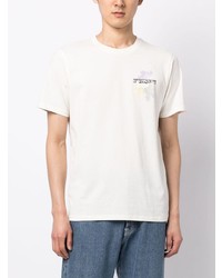 T-shirt à col rond imprimé beige Musium Div.
