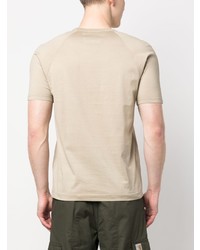 T-shirt à col rond imprimé beige C.P. Company