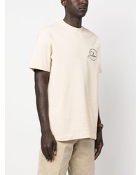 T-shirt à col rond imprimé beige Filson