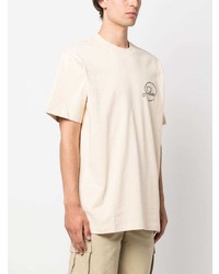 T-shirt à col rond imprimé beige Filson