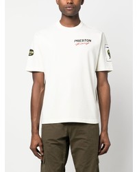 T-shirt à col rond imprimé beige Heron Preston